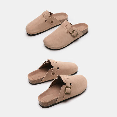 Colorado Suede Closed Toe Buckle Slide