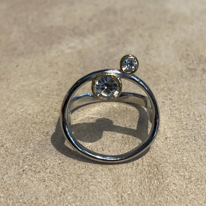 What Goes Around Circle Ring - Silver