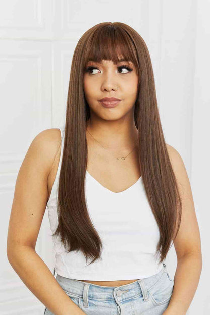 Maude Full Machine Long Straight Synthetic Wigs 26''