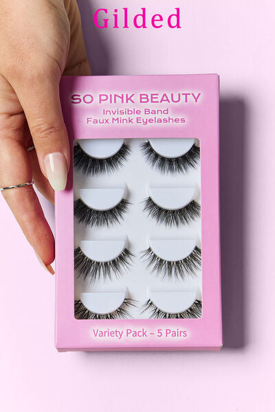 Faux Mink Eyelashes Variety Pack 5 Pairs