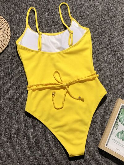 Lita Ribbed Tie Waist One-Piece Swimsuit