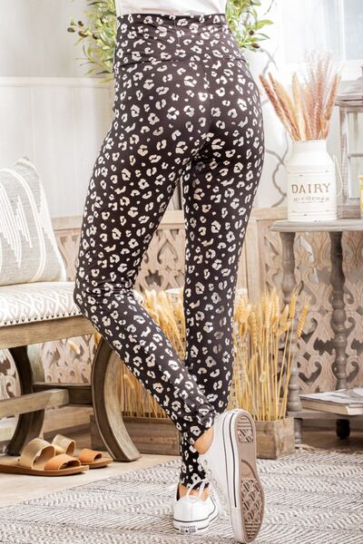 Bella Full Size Leopard High Waist Leggings