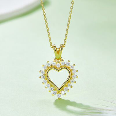 Love Stoned Heart Pendant Necklace