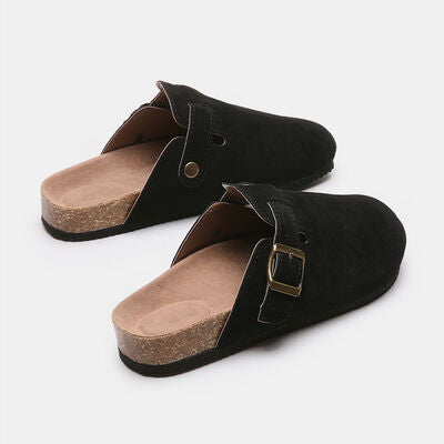 Colorado Suede Closed Toe Buckle Slide