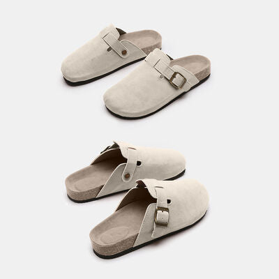 Colorado Suede Closed Toe Buckle Slide