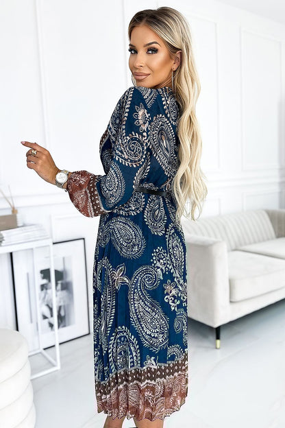 Paisley Belted Dress