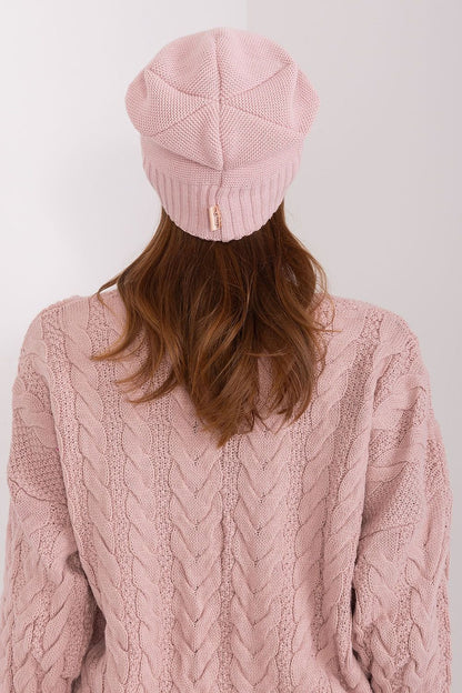 Deco Pearl Texture Beanie - Light Pink