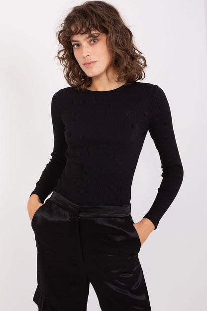 Long Sleeve Crew Neck Shirt - Black