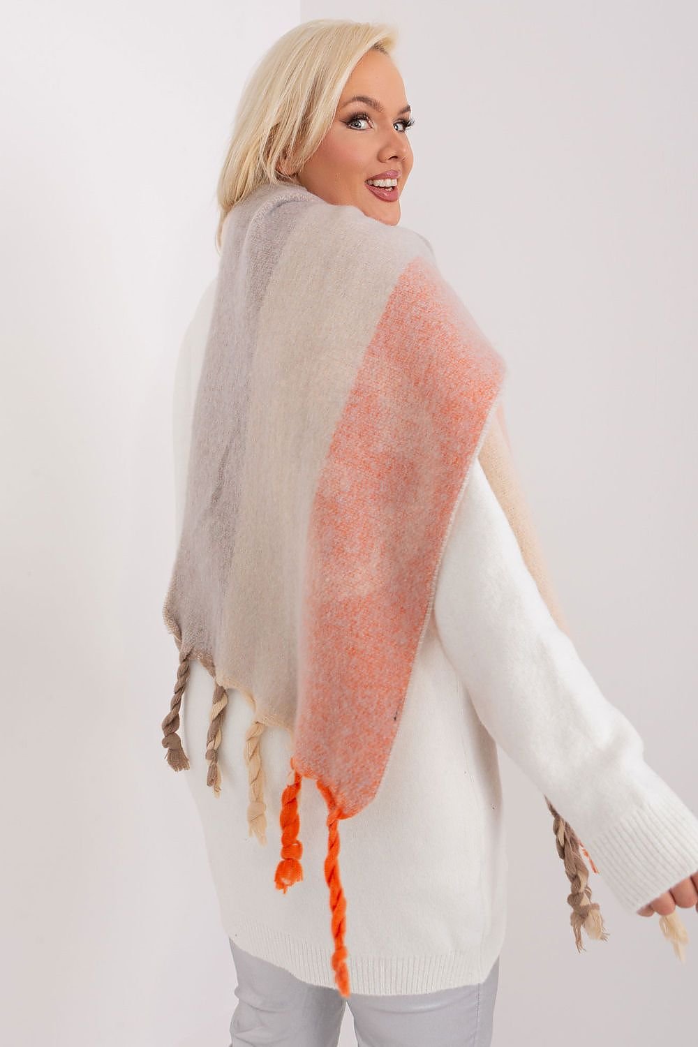 Wheaton Shawl Scarf  - Orange Cream