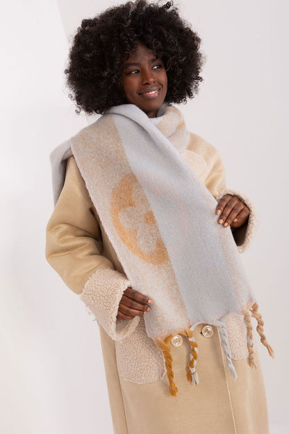 Wheaton Shawl Scarf - Light Tan Multi