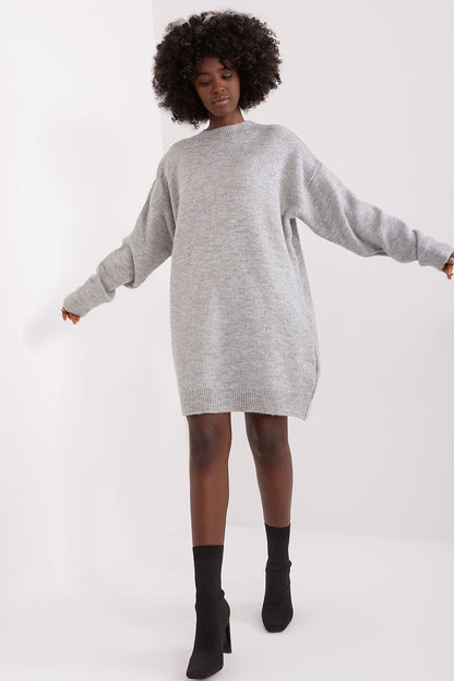 Long Sleeve Crew Neck Sweater Dress