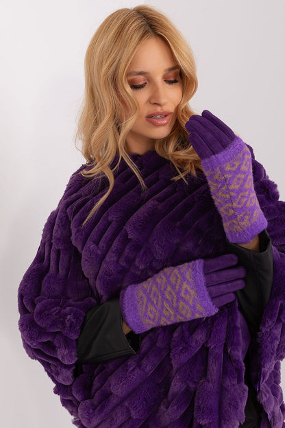 Gigi Insulated Soft Cotton Gloves - Purple