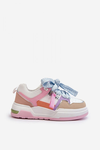 Chunky Sport Trainer - Pink Tan Multi