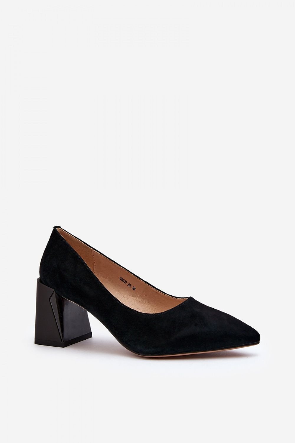 Mid Block Heel Pump - Black