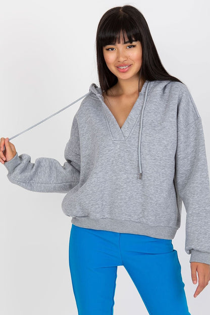 Hooded V Sweatshirt - Heather Gray