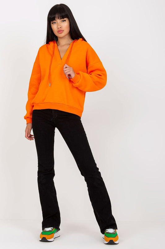 Hooded V Sweatshirt - Bright Orange