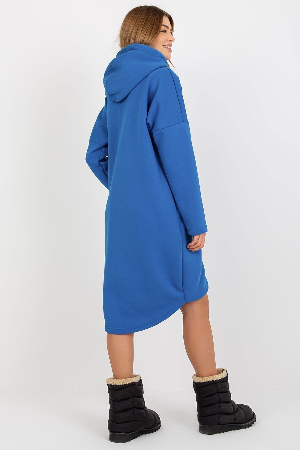 Long Zipped Hoodie Sweatshirt - Blue