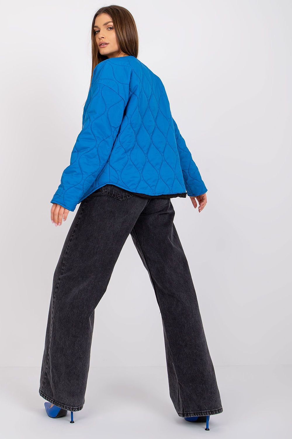 Karla Quilted Transitional Jacket - Aqua Blue