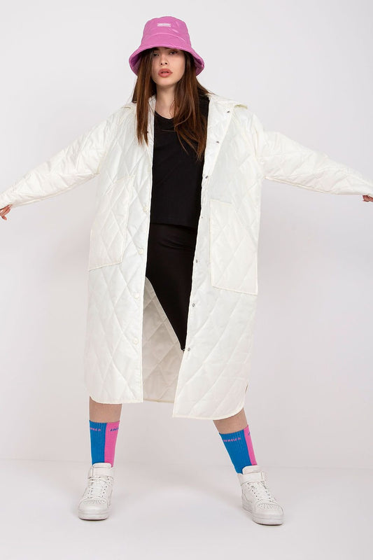 Women's Benni Long Puff Quilted Coat - White