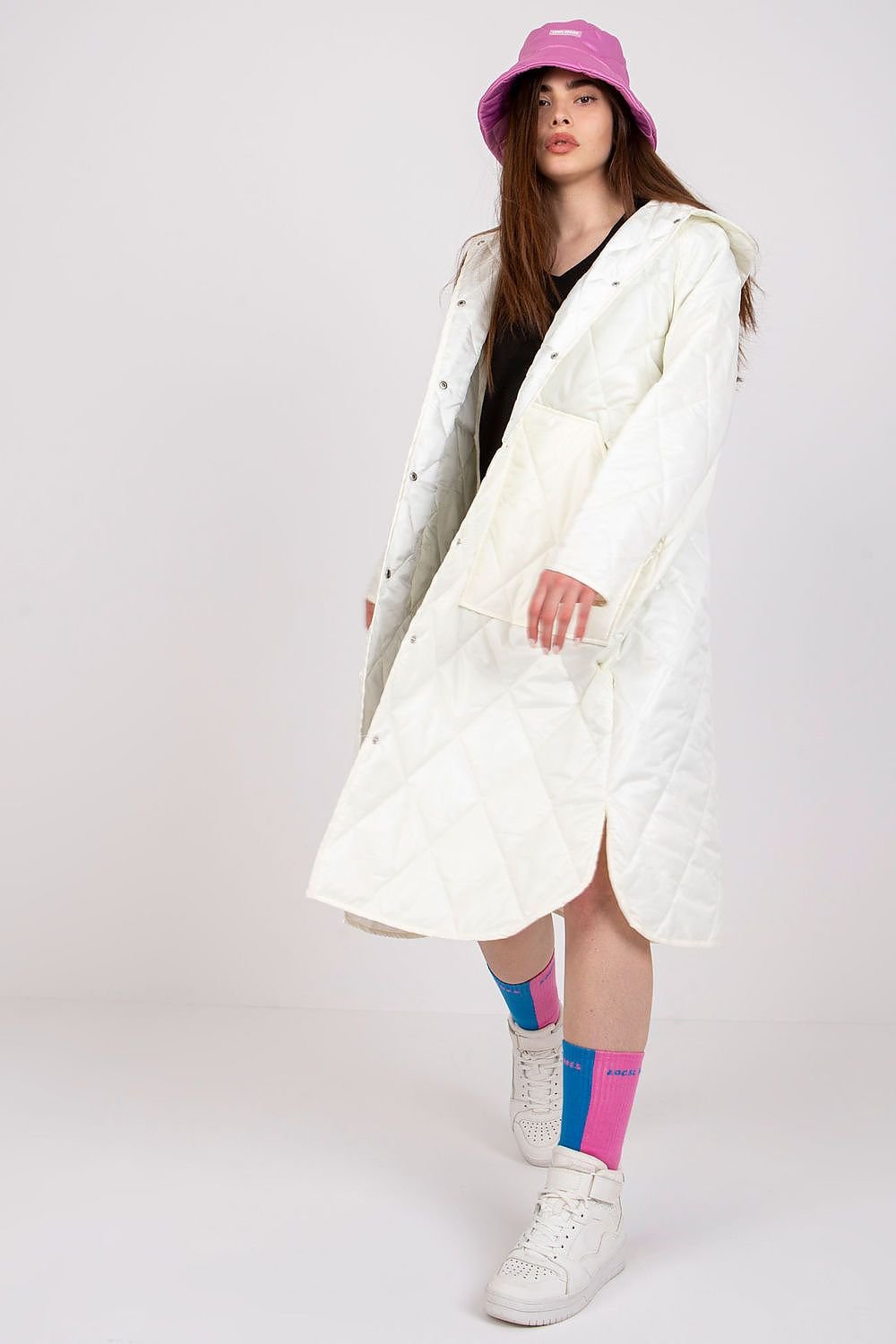 Women's Benni Long Puff Quilted Coat - White