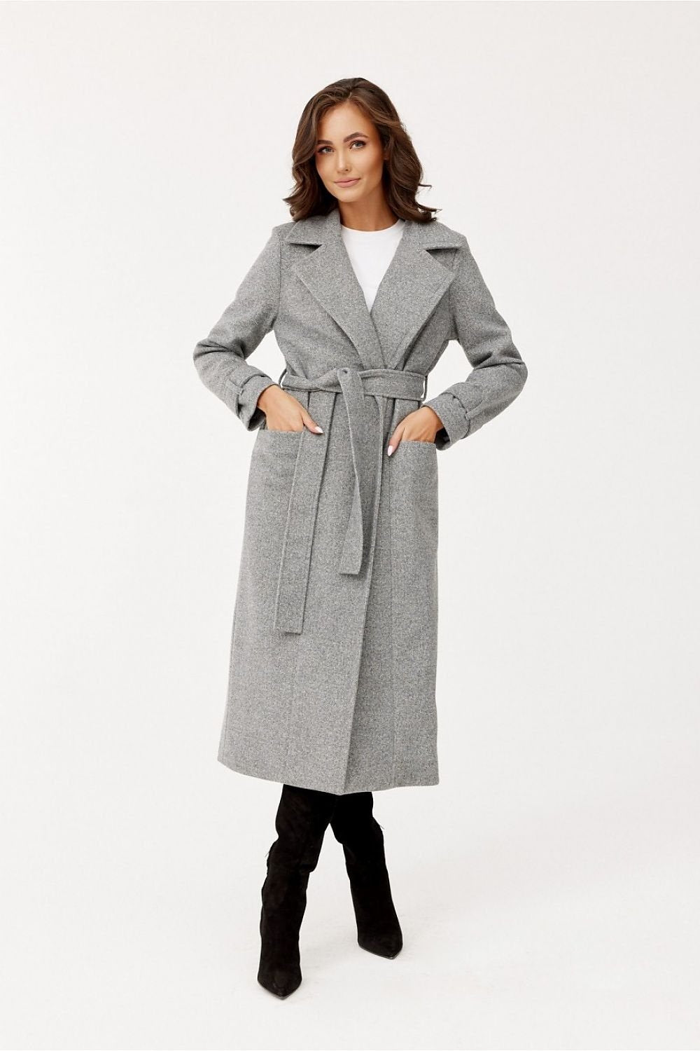 Livvy Long Downtown Coat - Heather Gray