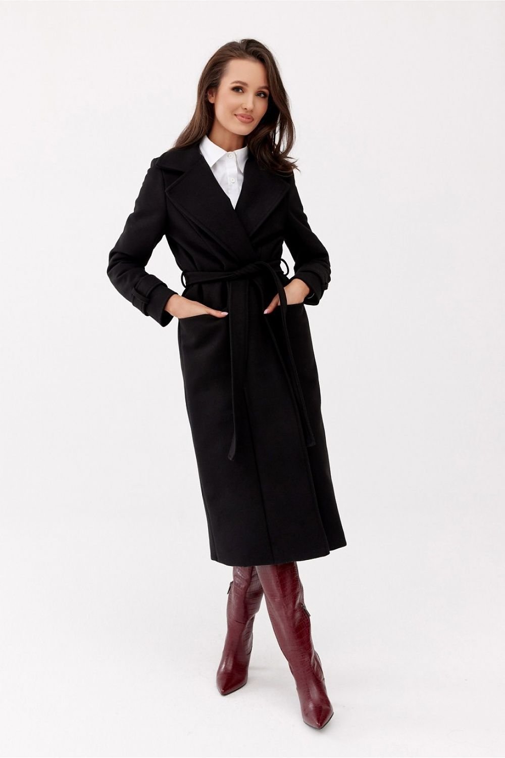 Livvy Long Downtown Coat - Black