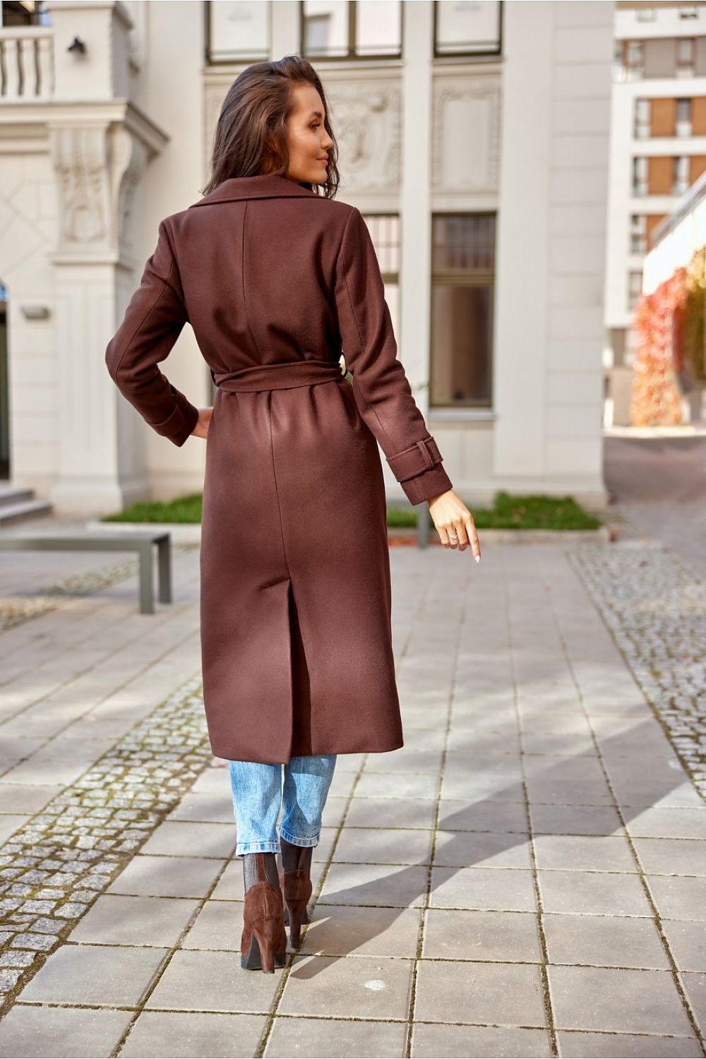 Livvy Long Downtown Coat - Brown