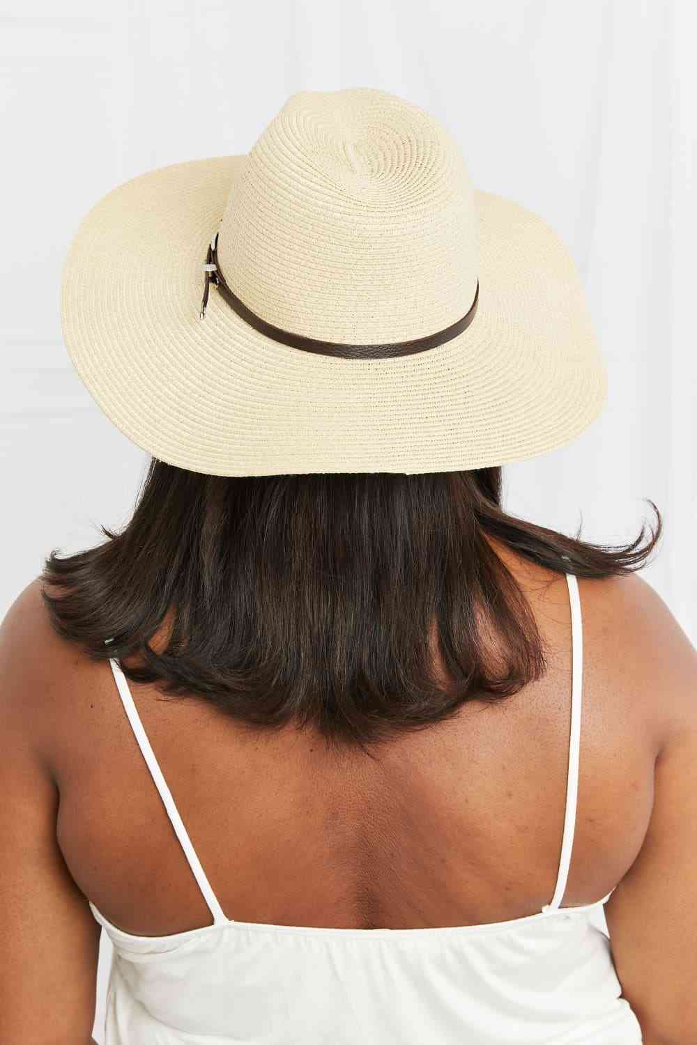 Women's Boho Summer Straw Fedora Hat