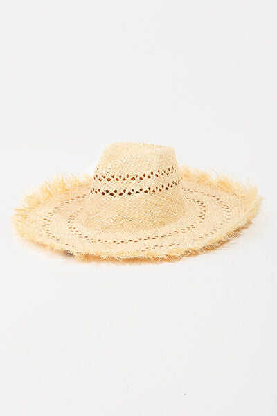 Tully Raw Hem Weave Hat