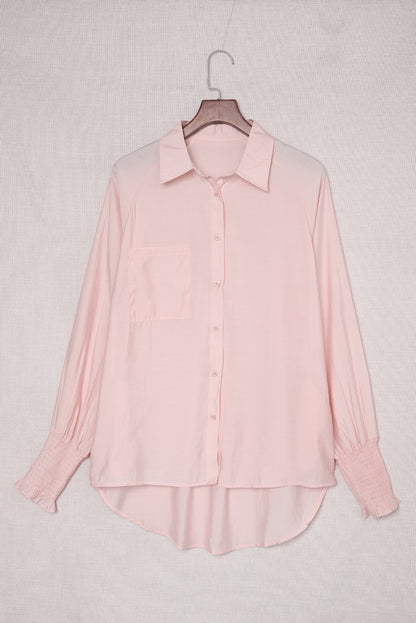 Pocketed Button Up Long Sleeve Shirt