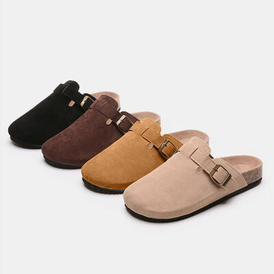 Colorado Suede Closed Toe Buckle Slide