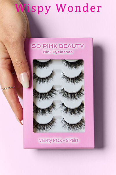 Mink Eyelashes Variety Pack 5 Pairs